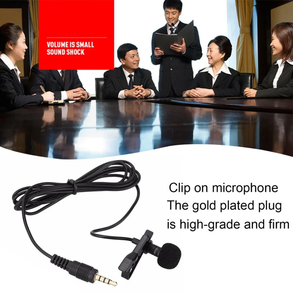 Портативный мини петличный микрофон 3,5 мм разъем зажим для галстука микрофоны смартфон запись ПК клип на лацкане для говорения пение речи