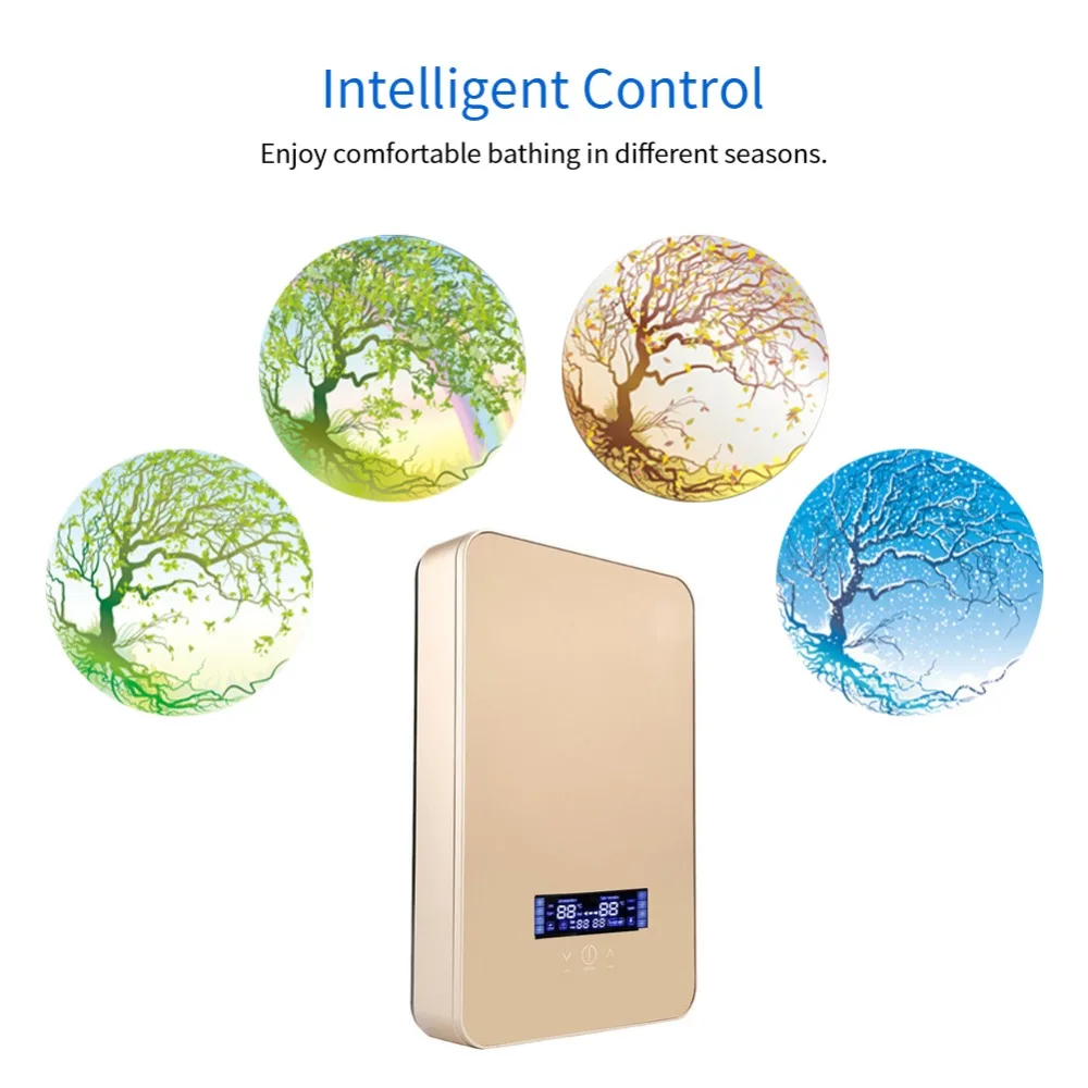 Chauffe eau électrique Intelligent température constante salle de bains ménage baigne rapidement chaleur chaude chauffage instantané 220 V