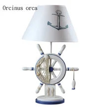 Американская средиземноморская сельская настольная лампа для спальни, детская прикроватная Настольная лампа с дистанционным управлением