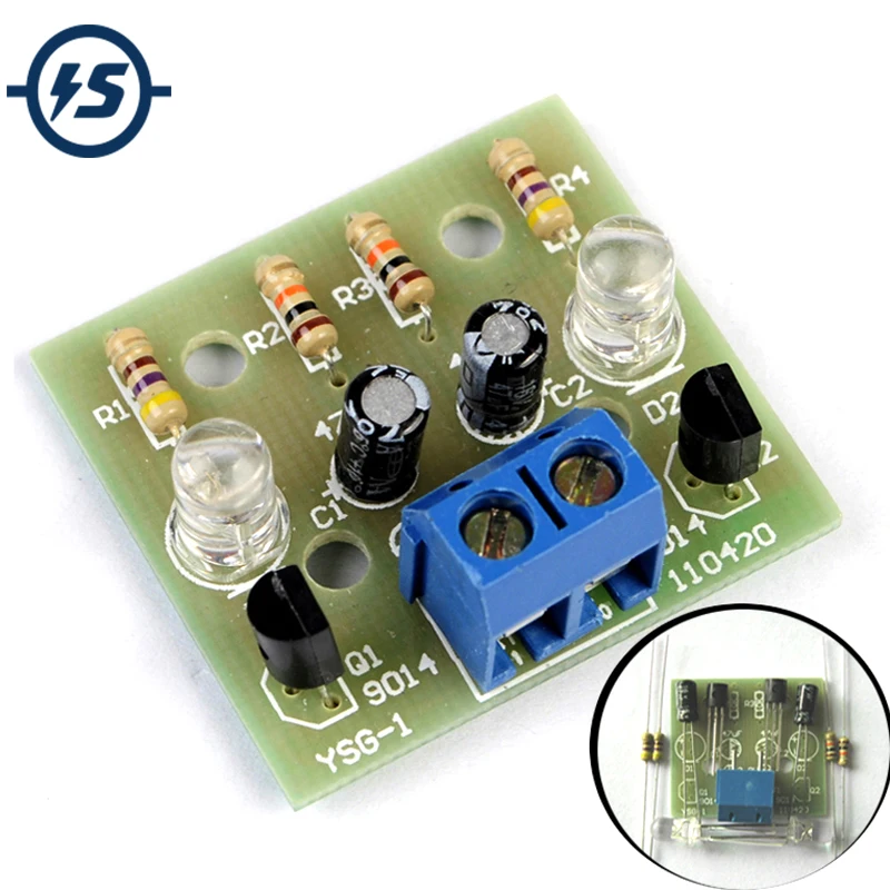 Электронный набор для самостоятельной сборки, простой светодиодный набор для самостоятельной вспышки, 1,2 мм детали для Arduino, СВЕТОДИОДНЫЙ Набор для вспышки, электронный набор для самостоятельной сборки