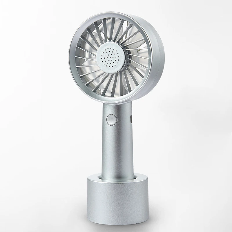 Size 11.3 65 35cm Mute ABS Material PVA Cotton PP Baibang Mini Handheld Air Conditioner Small Fan USB Rechargeable Portable Student Handheld Leafless Fan 