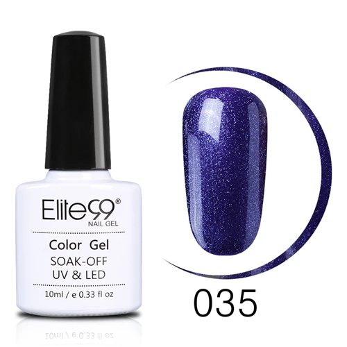 Elite99 красивый синий цвет лак для ногтей Светодиодный УФ лак гель стойкий 10 мл гель лак для ногтей - Цвет: 035