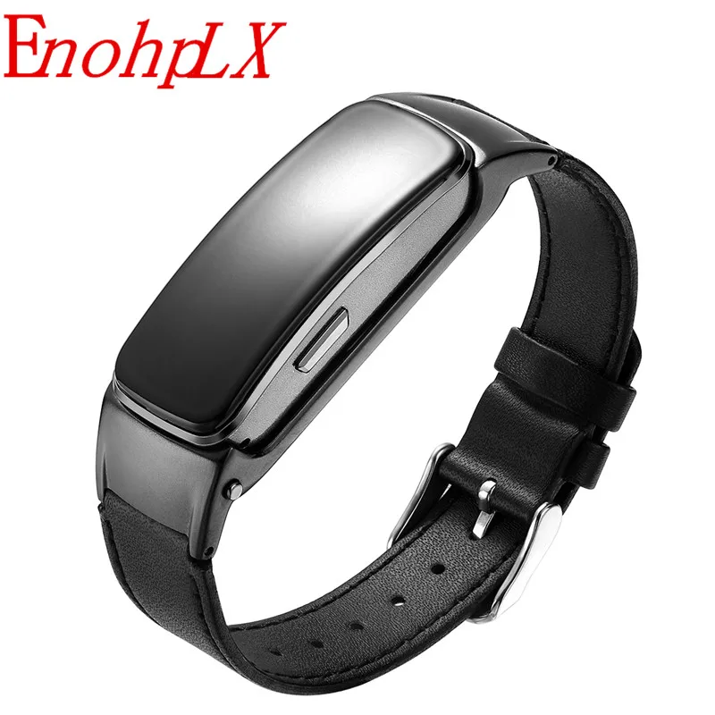 

EnohpLX B3 Plus Smart Wristband Bluetooth Headset Answer/End Call Alarm Message Run Walk Sleep Auto Track