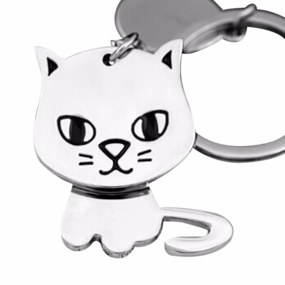 

Cute Cat Pendant Key chain Alloy key Ring for Women Female Key Chain key Holder high quality llaveros chaveiro portachiavi495
