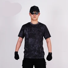 Military Camouflage Kryptek Tactical T Shirt Hunting T Shirt Breathable Sport Quick Drying T Shirt