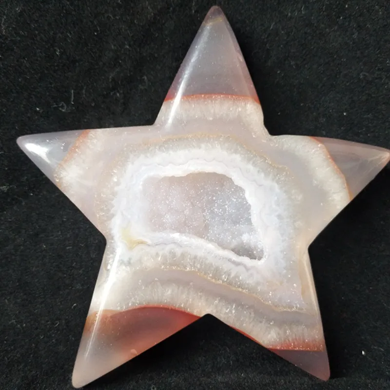 

1pc Natural stones and crystals cristal star agate crystal cluster home decor palm stone very beautiful