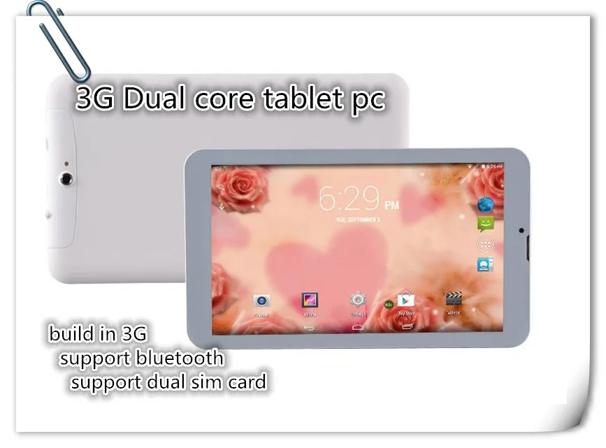  VIP customer specail design 9" inch dual core MTK6572 3G phone call android tablet pc build in 3G GPS bluetooth wifi 