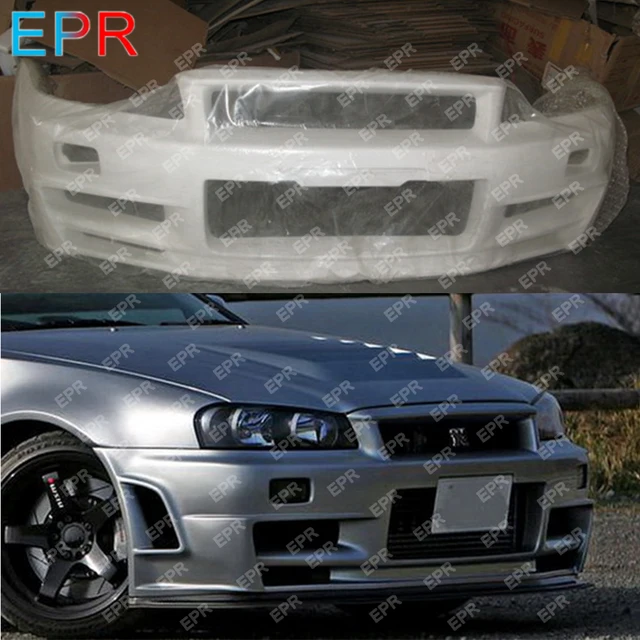 For Nissan Skyline R34 Gtr Frp Glass Fiber Z Tune Front Bumper Body Kit Auto Tuning Part For Gtr R34 Fiberglass Front Bumper Body Kits Aliexpress