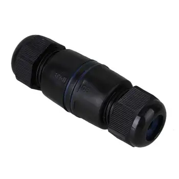 

M25 IP68 RJ45 AP Waterproof Black Connector Protection Double-end CAT5 CAT6 Plated 6FU 8-Pin/Core