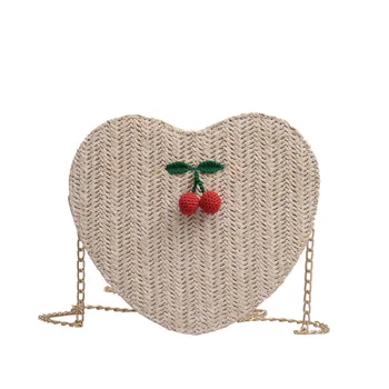 

Straw Cross Body Bags Beach Handmade Summer Women Straw Messenger Bag women's bags shoulder bag cute Messenger Handbags #15