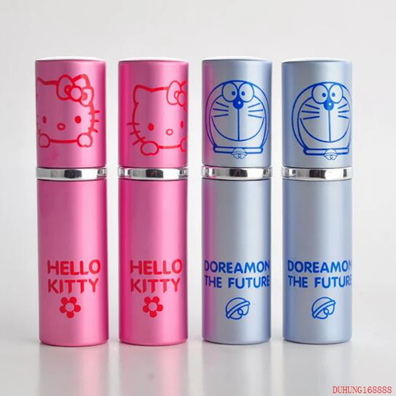 

Hello Kitty Doraemon the future 10ml Refillable perfume Bottle Lady's Small Perfume Atomizer Holder Bottle Case cartoon Spray Bo