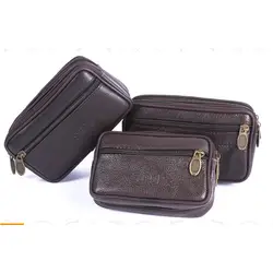 Модная Кожаная поясная сумка для путешествий Хип Бум сумка для мужчин маленький кошелек двойной карман ремень для бега