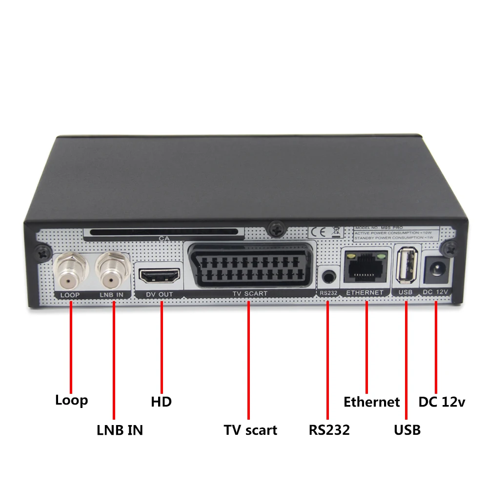  OVERBOX M9S PRO DVB-S2 Satellite Receiver Receptor Support PowerVu Biss Key newcam Youtube HDMI 108