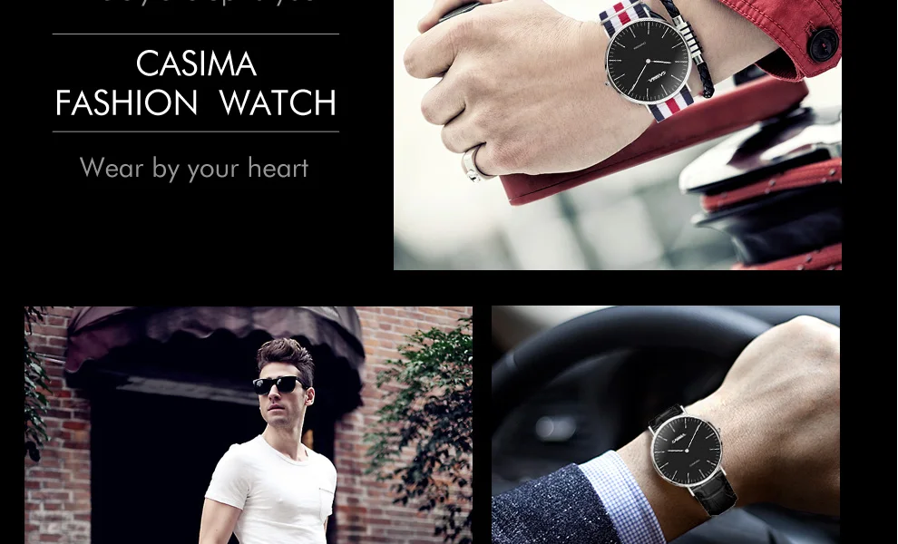 2017 Элитный бренд новые часы Водонепроницаемый кварцевые часы для Для мужчин и Для женщин ремешок элегантные часы CASIMA 5134