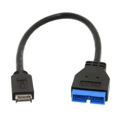 USB 3,1 удлинитель Передняя панель заголовок type-C Mini 20 Pin к USB 3,0 Стандартный 19/20 Pin Заголовок 30 см для материнской платы Asus Новый