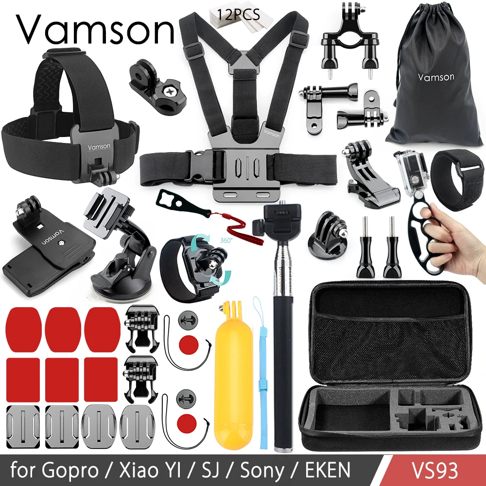 

Vamson For Gopro Accessories Kit Mount Tripod for Gopro Hero 5 4 3 for Xiaomi Yi 4K camera for SJCAM SJ4000 VS93