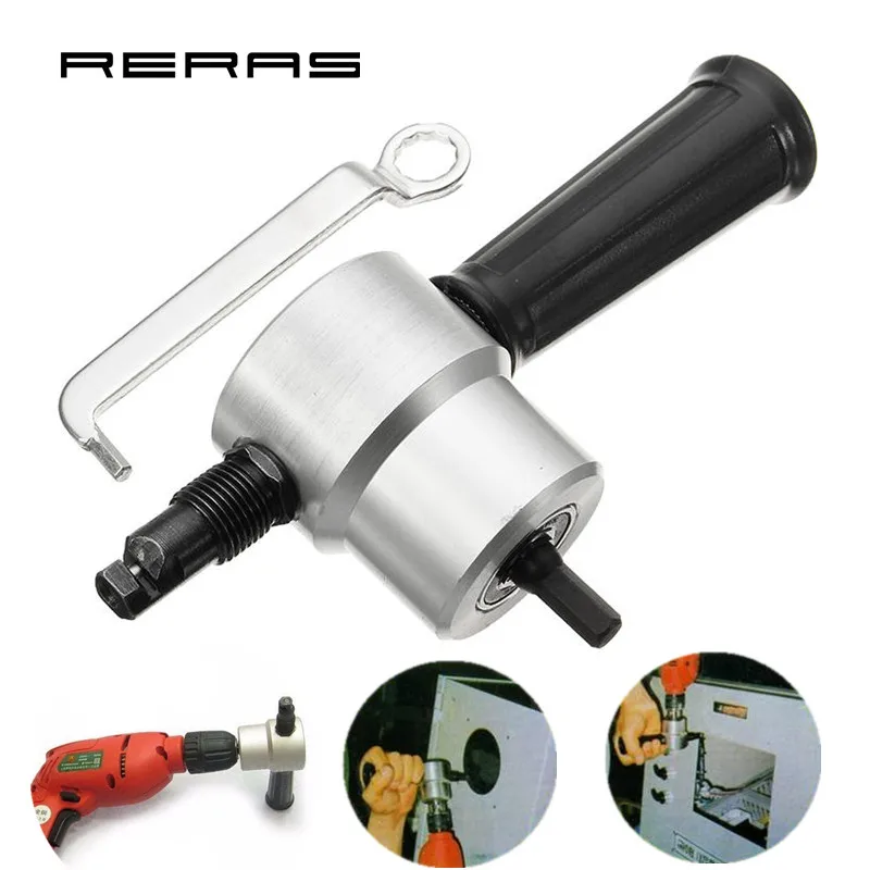 

New Dual Double Headed Sheet Metal Nibbler Cutter Drill Attachment Nibbler Saw Cutter Tool Set Tools Kit Cutting Accessories