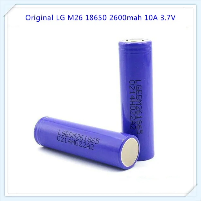 

100% original for LG M26 18650 2600mah 10A 18650 li-ion rechargeable battery power safe battery for ecig/scooter(1 pc)