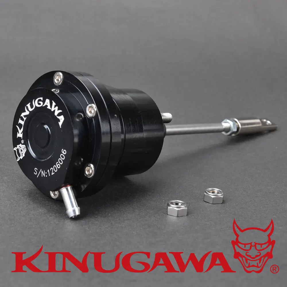 

Kinugawa Adjustable Turbo Wastegate Actuator 127~134mm Rod Length 1.0 bar / 14.7 Psi