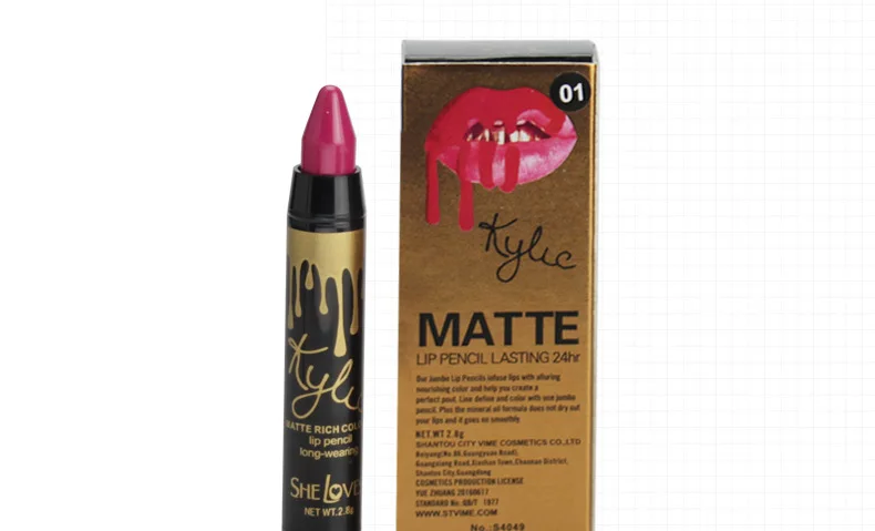 24 шт./кор. она любит высокое качество Matte Lip Губная помада Макияж прочного 24hr губ Sexy Карандаш для губ матовая богатый Цвет Бесплатная доставка