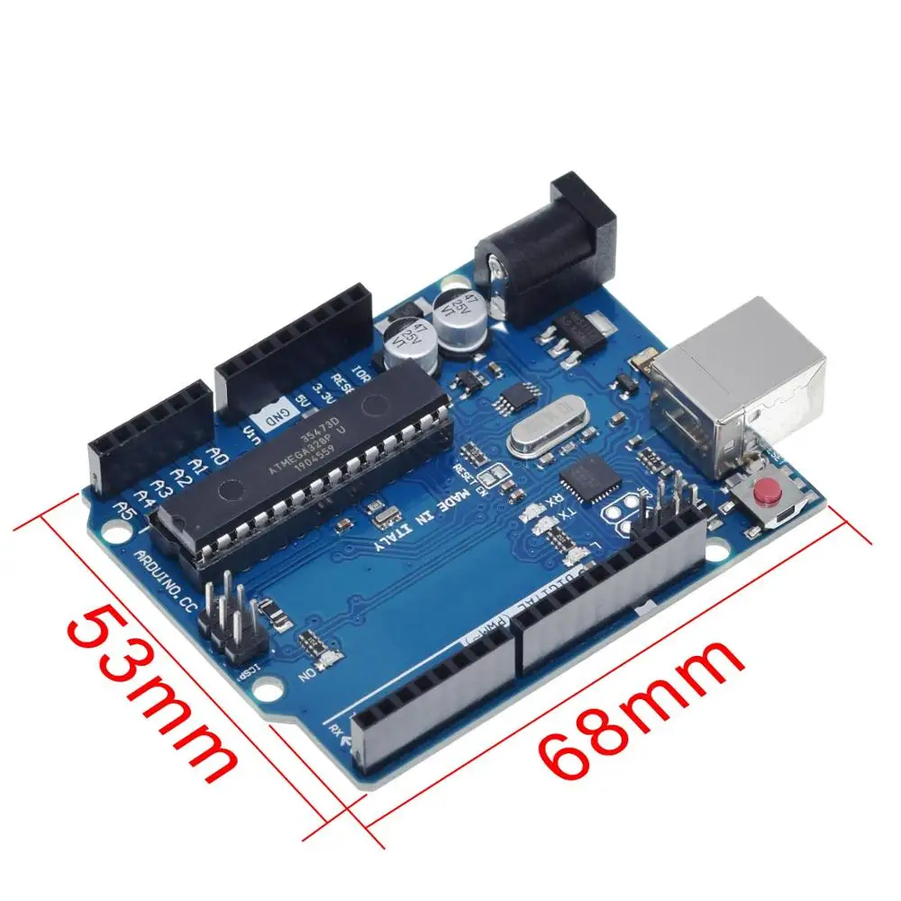 Официальная коробка UNO R3 ATMEGA16U2 с чипом MEGA328P для платы разработки Arduino и USB кабелем 1