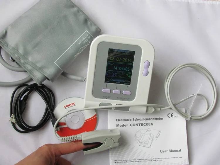 

HOT CE&FDA Electronic Digital Blood Pressure Monitor CONTEC 08A/ CONTEC08A with three cuff three probe