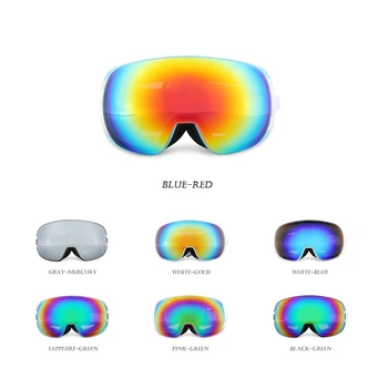 

2018 Eyewear Ski Double layers Anti-UV Anti-fog mask Glasses Skate Men Women Snowboard Wind resistant Snow blindness #188