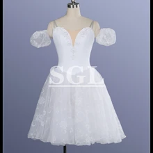 ; белые длинные юбки для девочек; сказочные театральные костюмы для выступлений; балетная юбка-пачка средней длины для танцев; AT1070