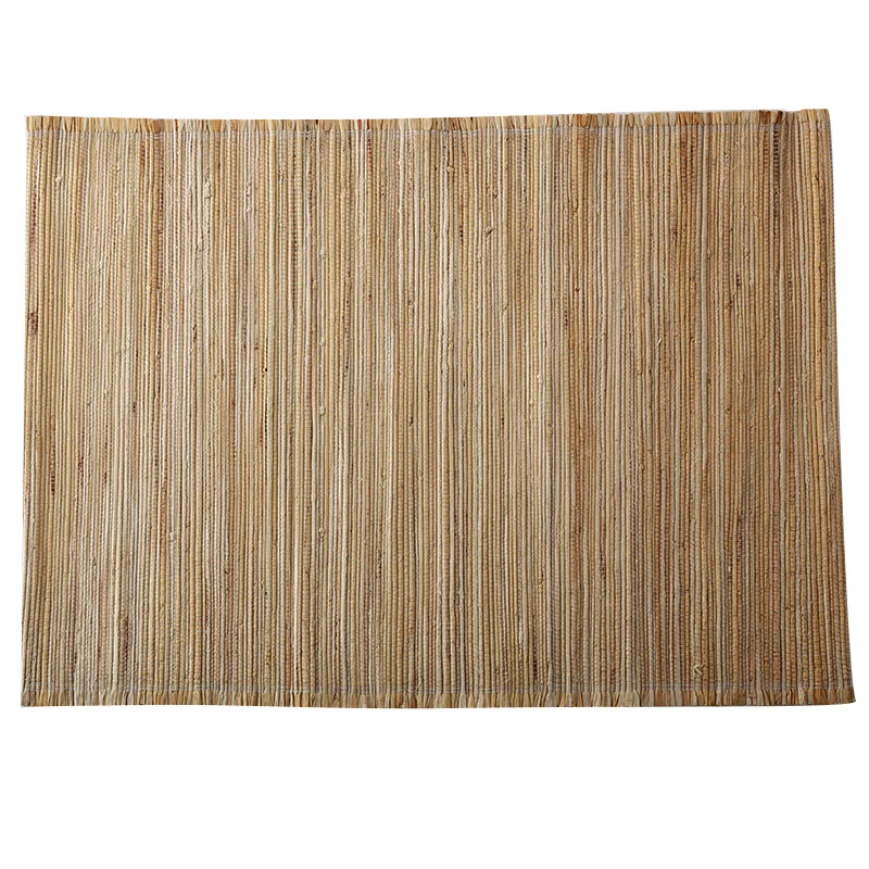  33*48cm Bamboo Rectangular Straw Curtain Table Cushion Tea Cup Pads Bowl Cushion Pot Plate Mats