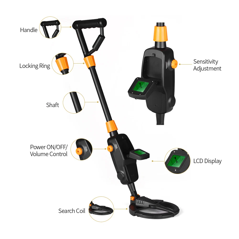 KKmoon MD 1008A Professional Metal Detector Search Gold Detector Treasure Hunter Circuit Metals Tracker Seeker Search
