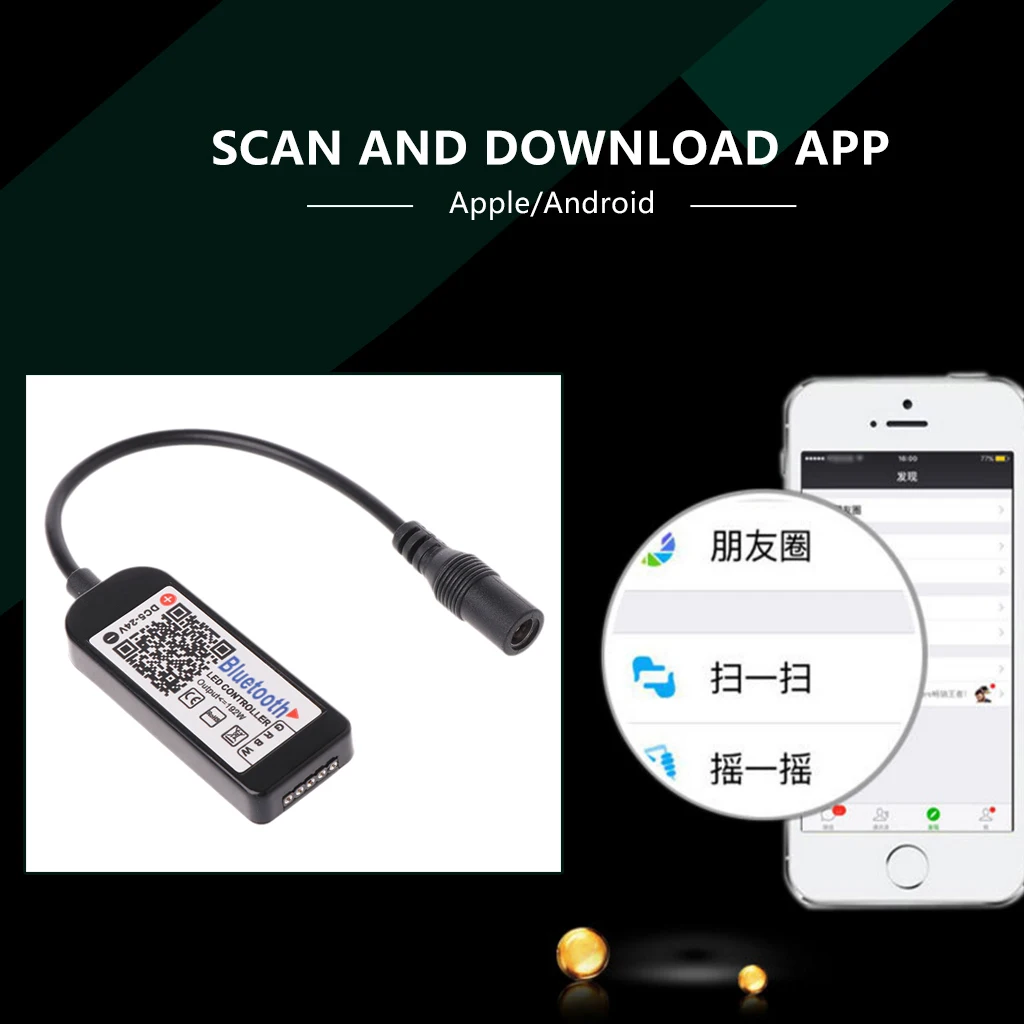 DC12V Светодиодный Мини WIFI RGBW контроллер Bluetooth IOS/Android мобильный телефон