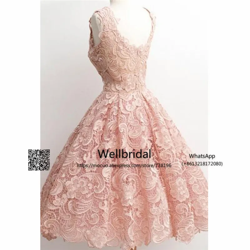 Black Lace Strap Prom Dress Homecoming Dress 2