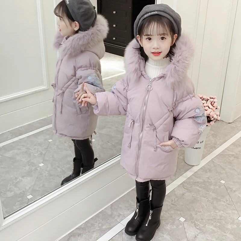 

Winter Jackets For Girls Long Padded Jacket kids Winter Coat Warm Thick Hooded Children Outerwear girls winter coat Teenage3-13T