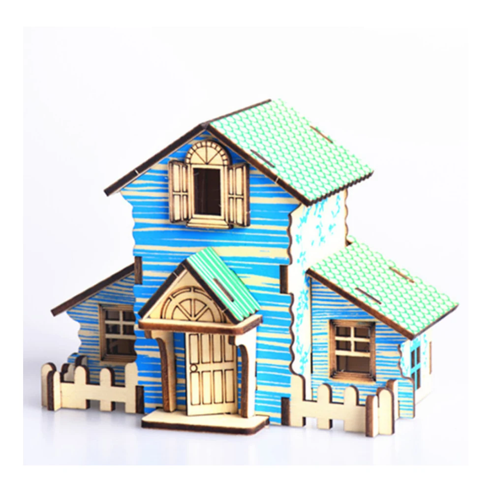 

DIY Model toys 3D Wooden Puzzle-Forest hut Wooden Kits Model Educational Puzzle Game Assembling Toys Gift for Kids Adult P2