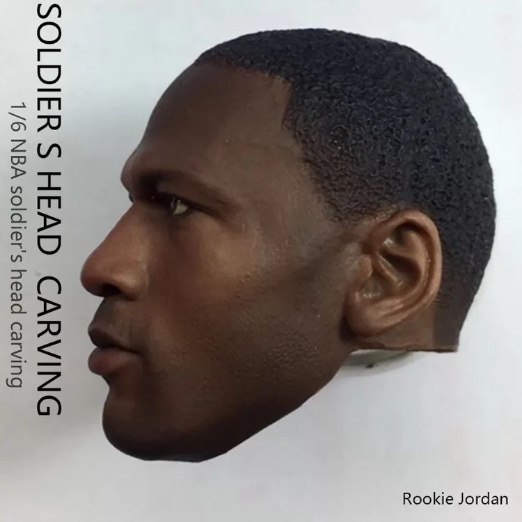 

1/6 Michael Jordan Head Sculpt for Custom Rookie Jordan 12" Hot Toys Enterbay Figure Body