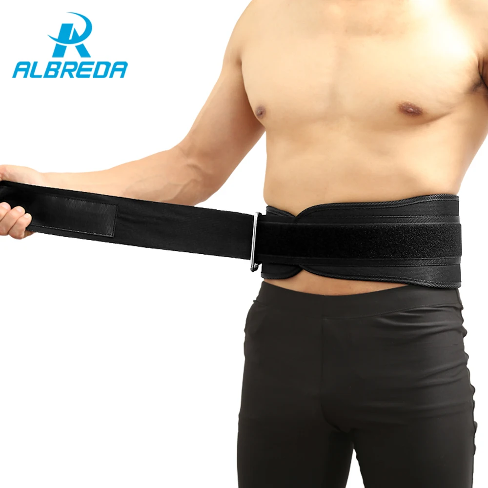 ALBREDA Waist Belt Ajustable Nylon Waist Support Brace Fitness Gym