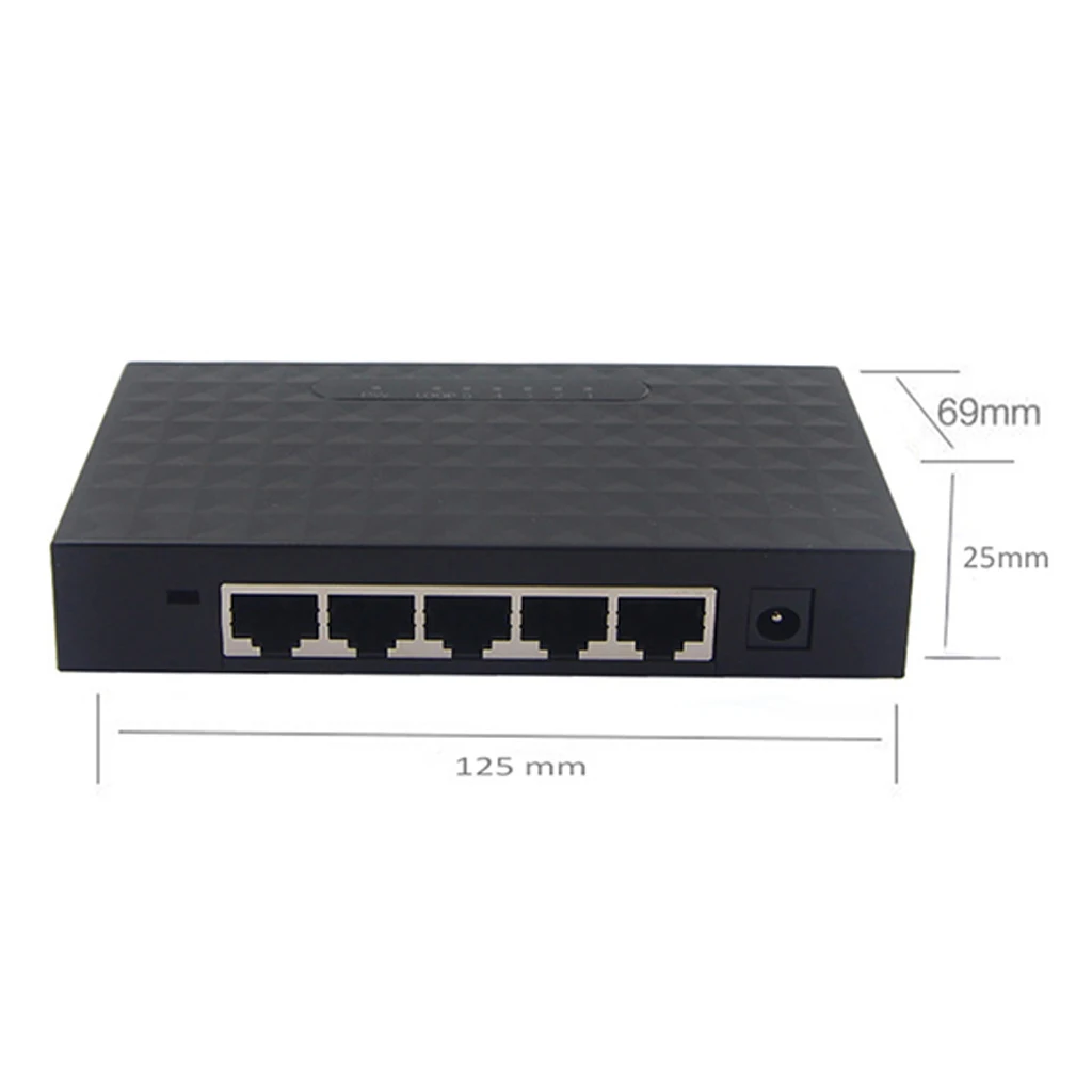 5 портовый сетевой гигабитный коммутатор 10/100/1000 Мбит/с Ethernet коммутатор Lan концентратор Черный