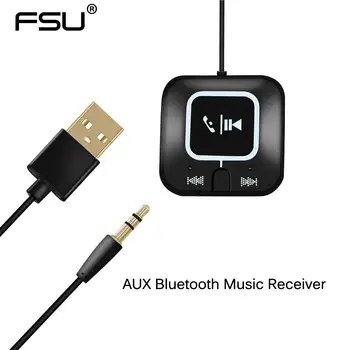 

FSU Bluetooth Car Kit Music Receiver adapter for Car Aux Receiver with 3.5mm Audio cable and Magnetic Mounting Plate