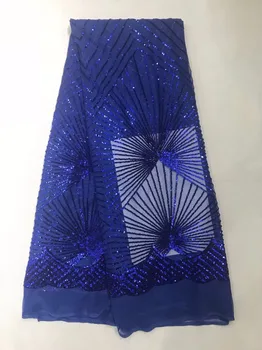 

Unique paillette fabric/mesh sequins fabrics SH-6616 french net lace fabric for women garment wedding dress