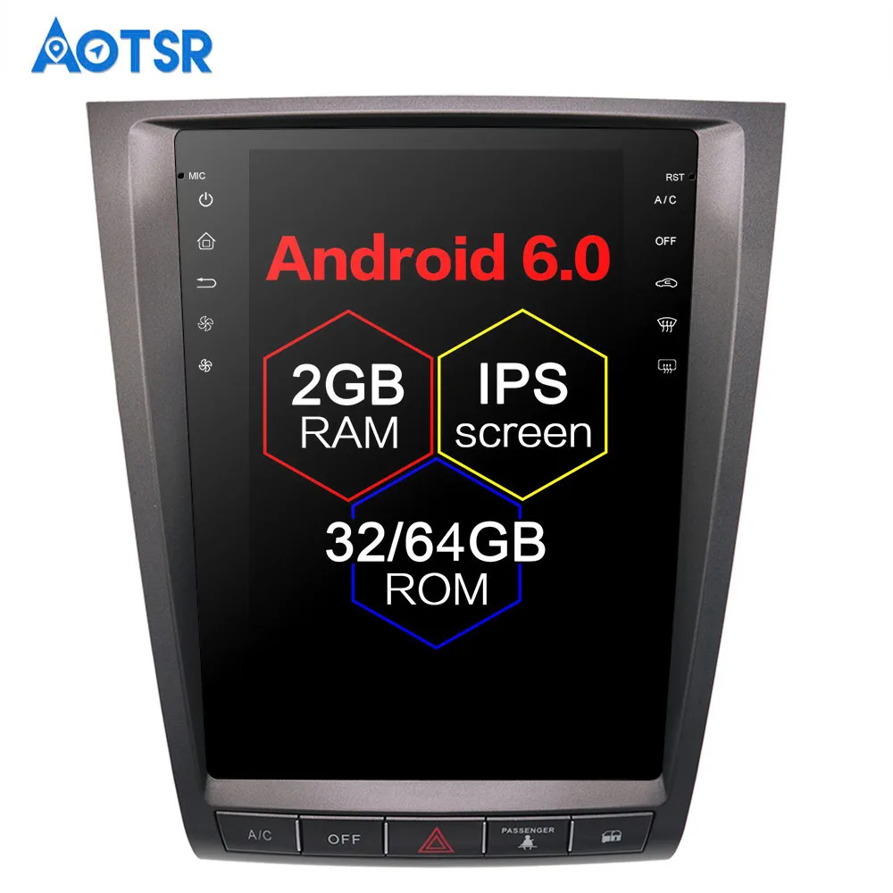 Discount 12.1"Tesla IPS Screen Android 6.0 For lexus GS GS300 GS350 GS450 GS460 2004-2011 Radio GPS Map Navigation No DVD Player 0
