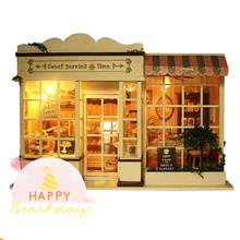 Сладкие ягоды время собрать DIY Кукольный дом с мебели 3D деревянные ручной работы кукольный дом игрушки для детей подарки на день рождения дом