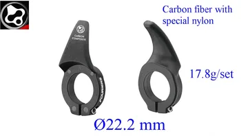 

FOURIERS Bicycle Addition position on handlebar for rest your hand during long ride Carbon fiber mtb bike handlebar ends 22.2mm