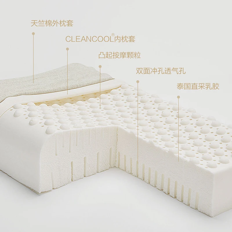  Xiaomi youpin 8H Natural Latex Massage Pillow Z3 Spa Sleeping Cervical Massage Health neck pillow B