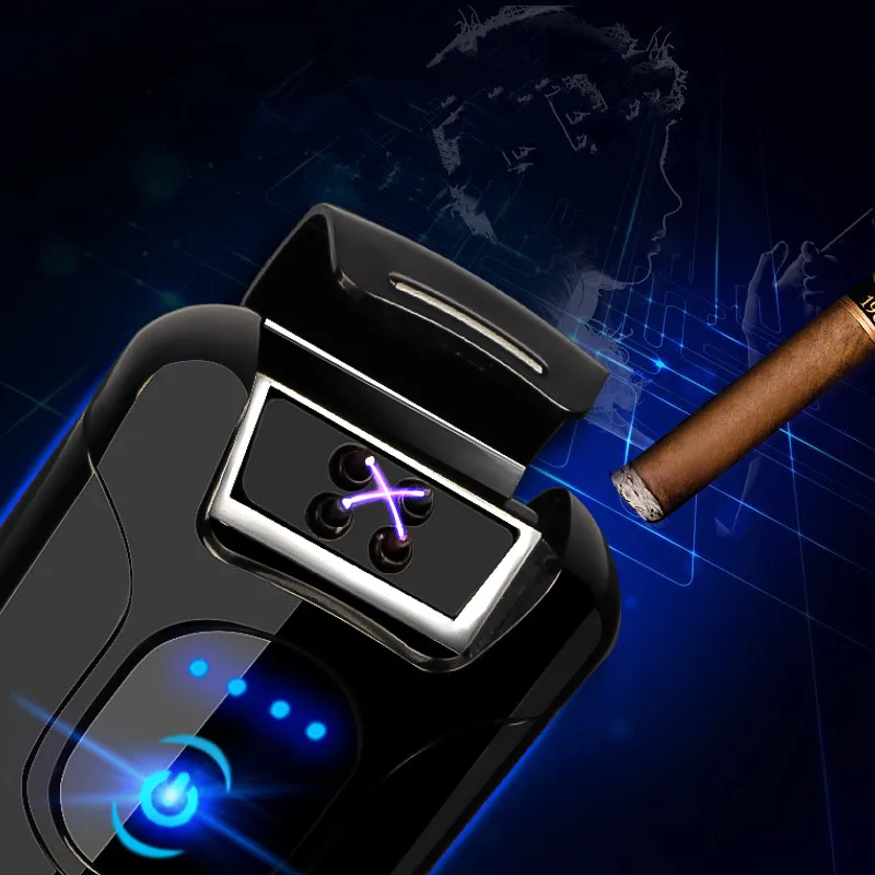  Pulsed Arc Slim Windproof cigarette cigar Personality primo Electronics usb cigarette plasma lighte