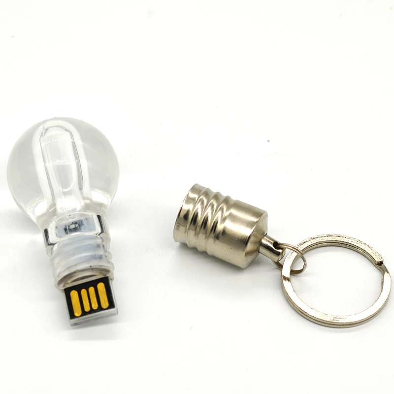 Лампа pendrives 4 ГБ 8 ГБ 16 ГБ 32 ГБ 64 ГБ свет лампы USB Flash диск кольцо для ключей
