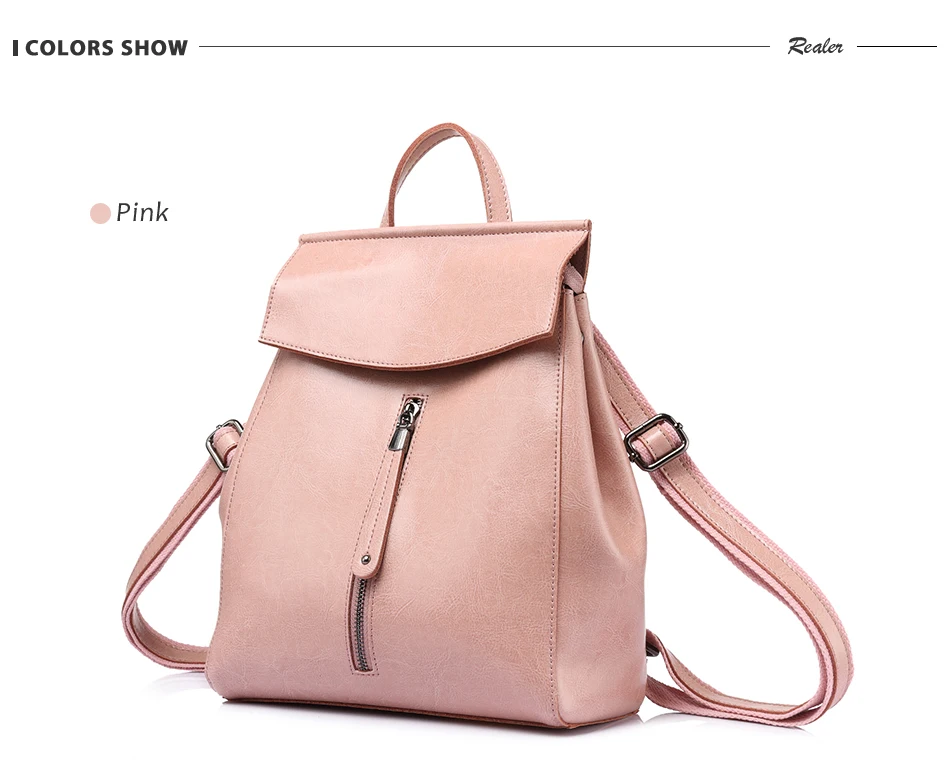 REALER бренд женский рюкзак высокого качества Коровья кожа Сплит рюкзаки женские сумки на плечо женская школьная сумка для девочки-подростка