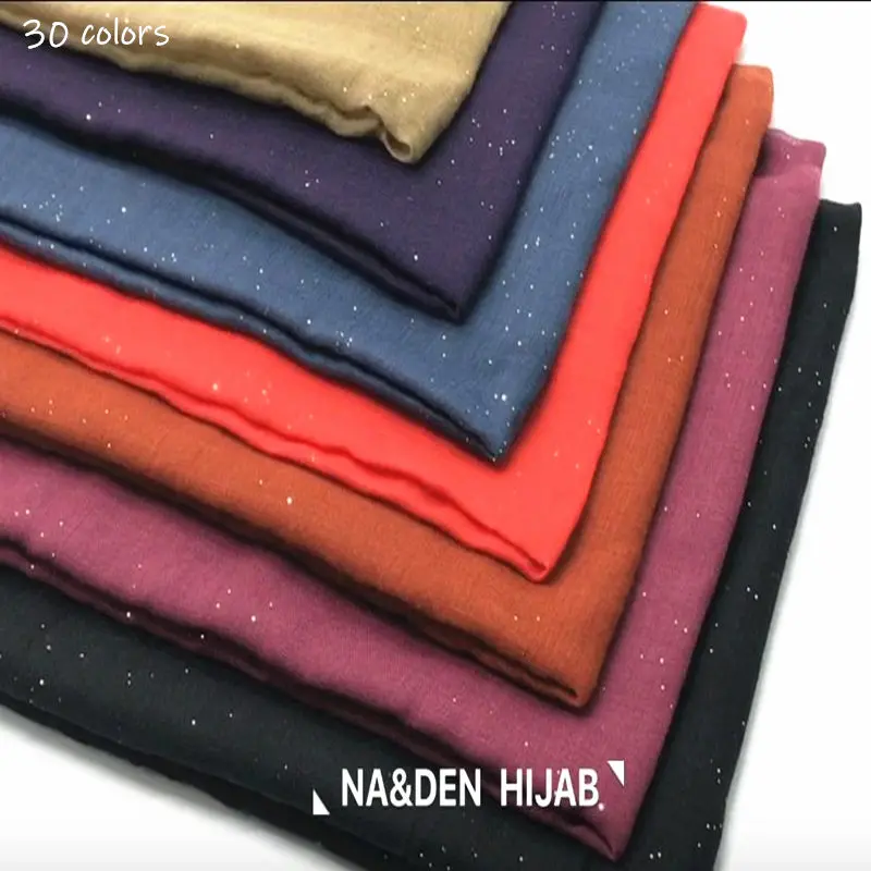 

Fashion Muslim Plain Glitter Hijab Maxi Shimmer Shawls Women Scarves head scarf big size shawl soft wrap 50pcs/lot