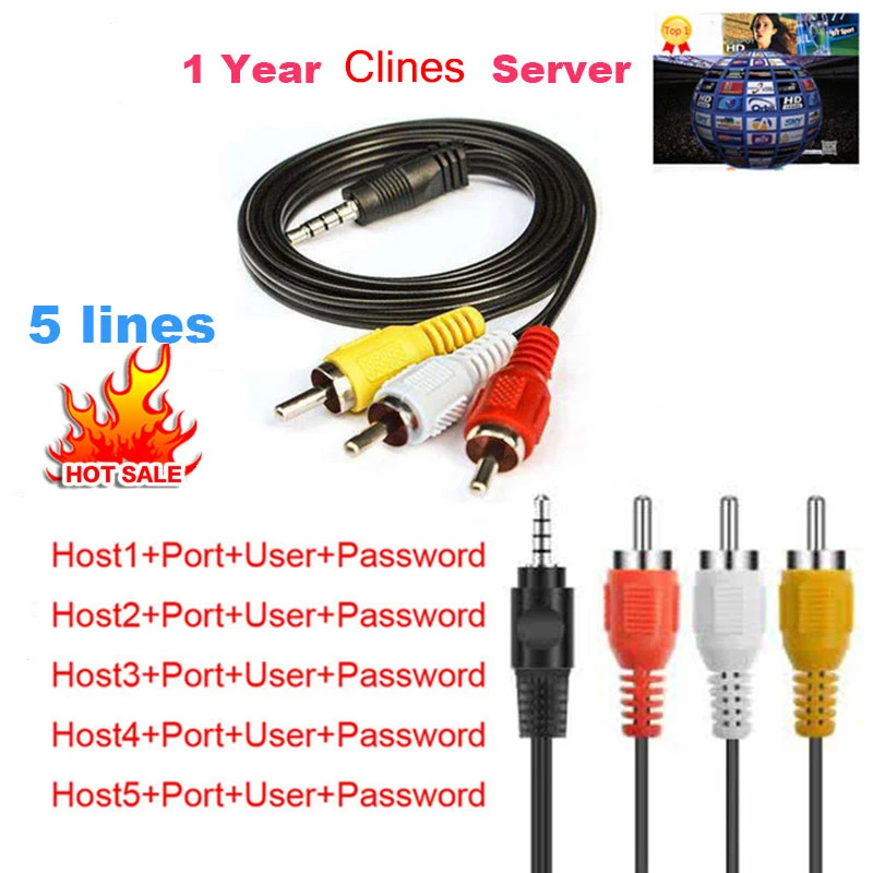 

Europe 5 Lines Cccam Cline For 1 Year Europe Spain/Germany For V8 Super,V7 HD,V7S,IPS2,IKS Receptor Satellite Receiver