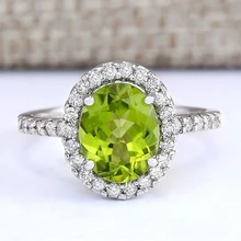 Fashion Oval Green CZ Crystals Wedding Rings for Women Micro Paved AAA Zircon Engagement Ring Jewelry Anel Bague Femme L5K246 meaeguet gold color luxury paved crystal engagement ring for women stainless steel big statement ring jewelry bague femme