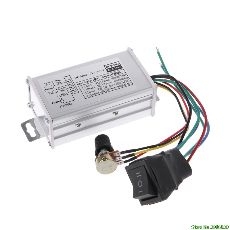 

DC 12V 24V 36V 48V SoftStart Reversible Motor Speed Control PWM Controller PWM